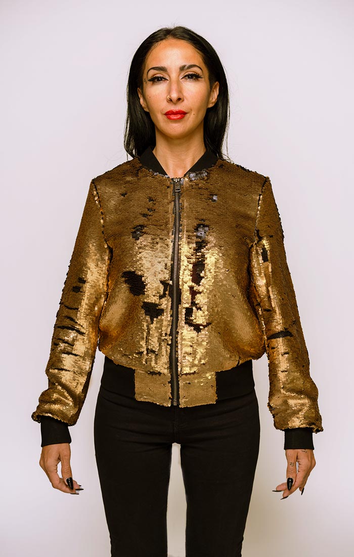 Pailletten Jacke Gold Jacke Bomberjacke Pailletten Jacke Gold