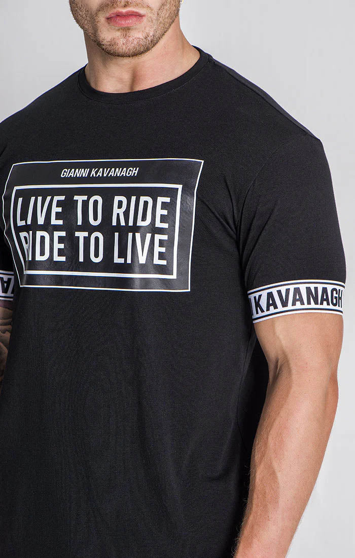 T-Shirt Live To Ride schwarz