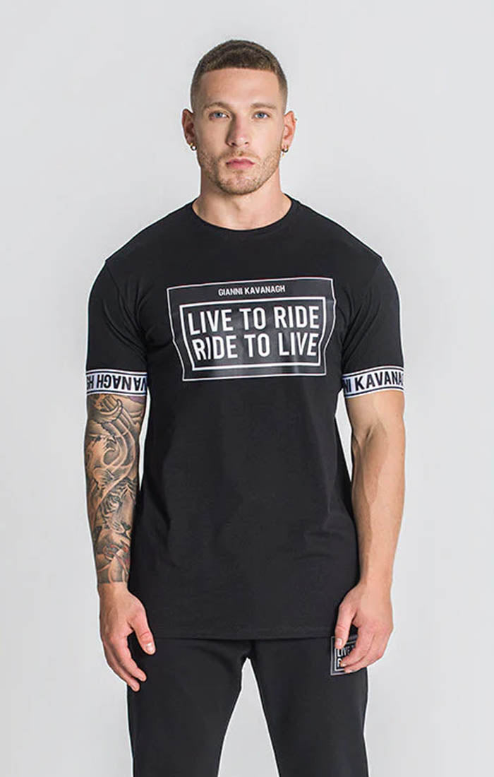 T-Shirt Live To Ride schwarz