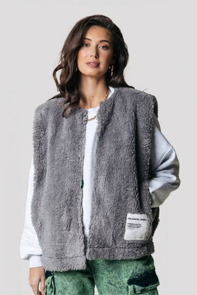 colourful-rebel-yoni-teddy-gilet-medium-grey-front