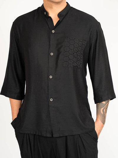 herren-sommerhemd-oversize-schwarz