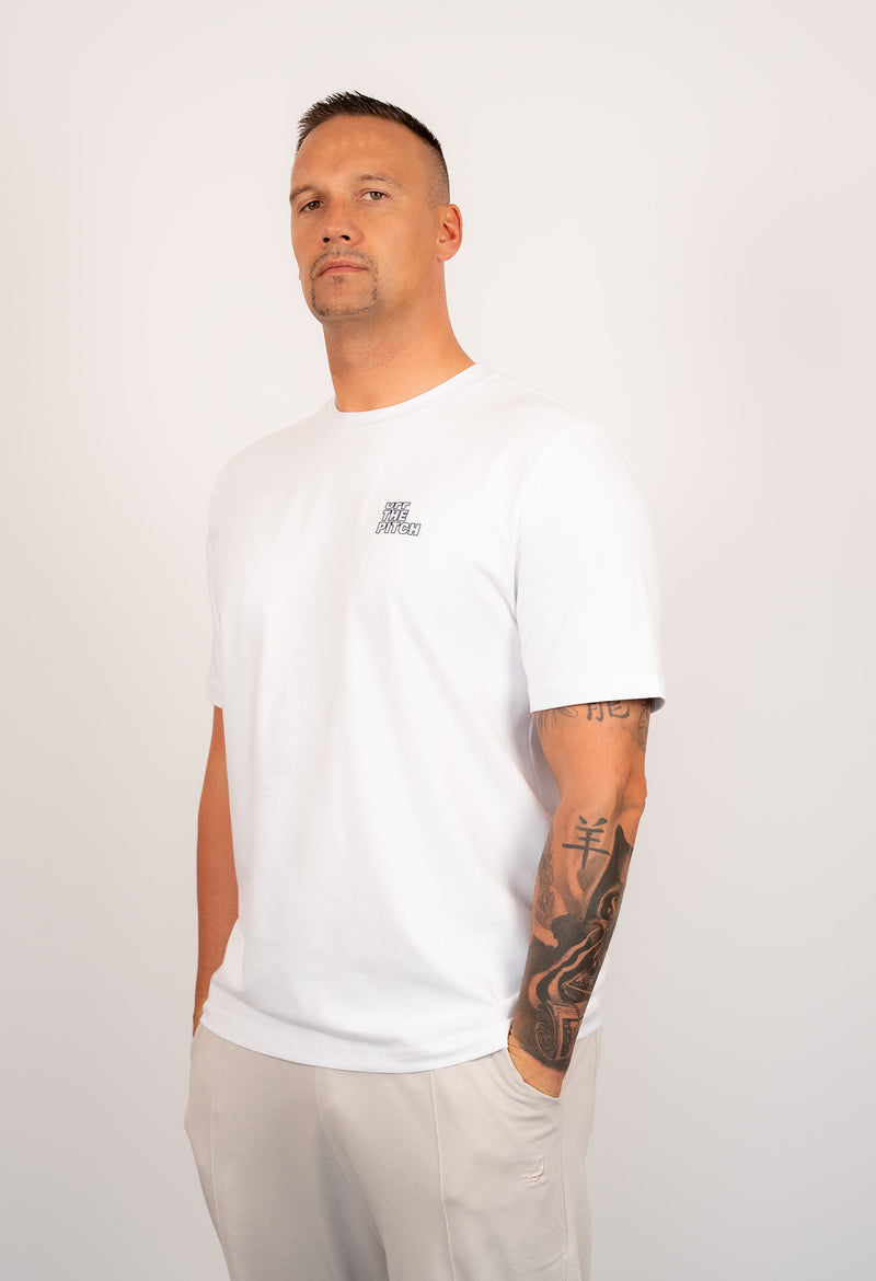 T-Shirt Outline Weiß Regular Fit